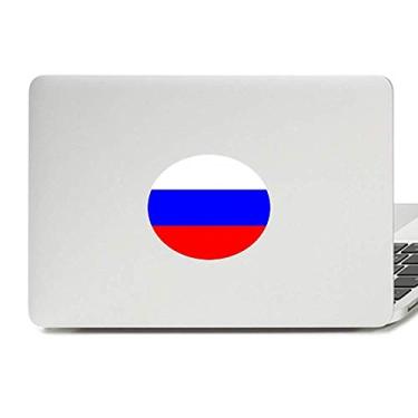 Imagem de Adesivo de laptop com emblema da bandeira nacional da Rússia com a bandeira da Europa