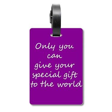 Imagem de You Can Give Gift World Inspirational Suitcase Bag Tag Luggage Card Scutcheon Label