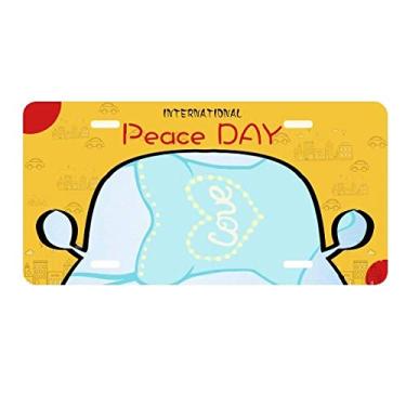 Imagem de DIYthinker Ilustração azul roupa de banho placa placa etiqueta decoração carro dia da paz