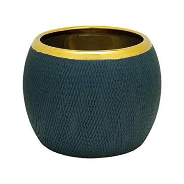 Imagem de VASO DECORATIVO CERÂMICA AZUL 15x12cm