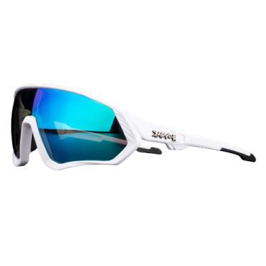 Imagem de KAPVOE Óculos de ciclismo polarizados TR90, óculos de sol esportivos leves para mulheres, homens, óculos de bicicleta, acessórios de corrida (07, 05 Lentes)