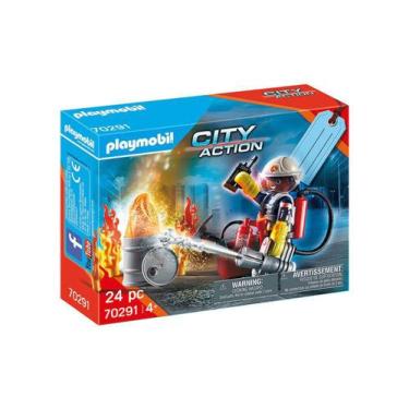 Imagem de Playmobil City Action 70291 Bombeiro Apagando Fogo 2523 - Sunny