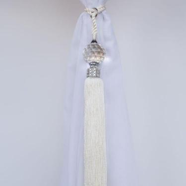 Imagem de Abraçadeira Com Pingente Cristal Para Cortina - Marfim - Luba Acessori