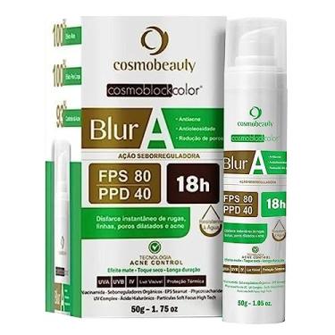 Imagem de Cosmobeauty Blur A - Protetor Solar Facial FPS80 - Antioleosidade, Antiacne, Redução de Poros, Ação Seborreguladora - 18 Horas de Proteção