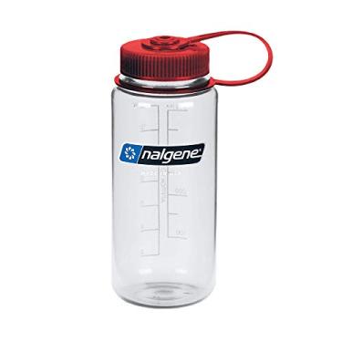 Imagem de Nalgene Garrafa de água Tritan de boca larga sem BPA, transparente, 473 ml