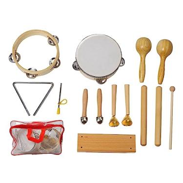 Imagem de Conjunto de Instrumentos Orff Kit de Instrumentos Musicais de Percussão Com Uma Sacola Prática Ferramenta de Aprendizagem Infantil para Jardim de Infância para Uso na Escola