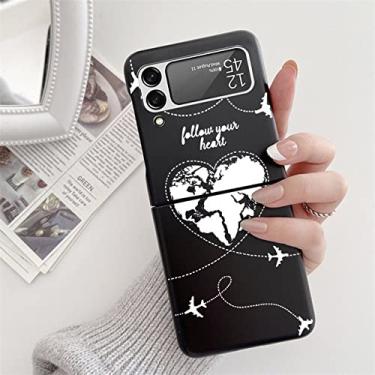 Imagem de Para Samsung Galaxy Z Flip3 Flip4 5 Capa preta rígida para Samsung ZFlip5 Galaxy ZFlip3 para sansung z flip 3 4 5 zflip 3 Capa Fundas, Khey, dtbfeiji, ForGalaxyZFlip3 (5G)
