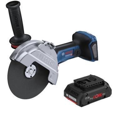 Imagem de Esmerilhadeira 7 POL Biturbo GWS18V-180PC com Bateria 18V 4Ah BOSCH