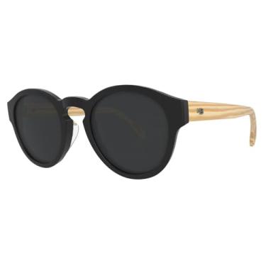 Imagem de Óculos de Sol HB Buzz - Preto Fosco e Efeito Madeira 49