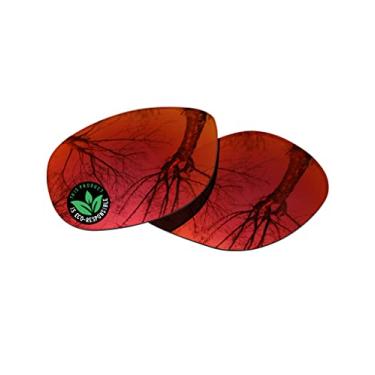 Imagem de Raydi Lentes de substituição de policarbonato para óculos de sol quadrados RayBan RB4147 de 60 mm - Espelhado vermelho fogo - polarizado