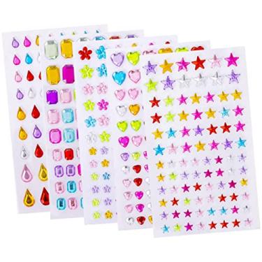 Imagem de Wakauto 5 Folhas adesivo de diamante de cristal adesivo para laptop lantejoulas jóia decoração adesivos Presente decorar decorações página de recados filho adesivo de cristal Acrílico
