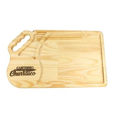 Imagem de Tabua De Carne Churrasco Pinus Personalizado 46,5cm X 26cm (Cantinho do Churrasco)