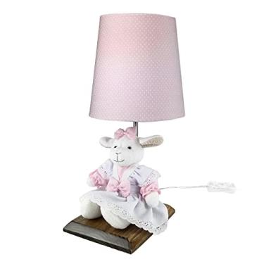 Imagem de Abajur Toys Escuro Ovelha Rosa Quarto Bebê Infantil Menina