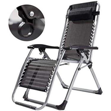 Imagem de Jardim de grandes dimensões reclinável para pessoas resistentes, cadeira espreguiçadeira de gravidade zero para pátio externo, gramado, cadeiras portáteis, suporte 200kg