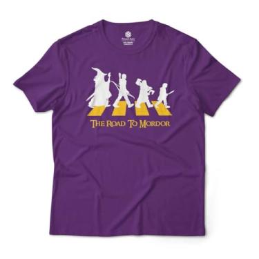 Imagem de Camiseta Unissex The Road to Mordor O Senhor dos Anéis (BR, Alfa, M, Regular, Roxo)