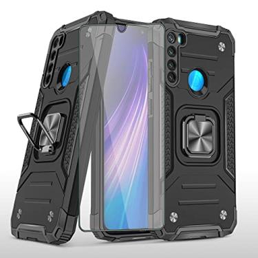 Imagem de Asuwish Capa de telefone para Xiaomi Redmi Note 8 com protetor de tela de vidro temperado e suporte de anel suporte fino híbrido protetor móvel suporte móvel meninos acessórios de celular Redme Note8