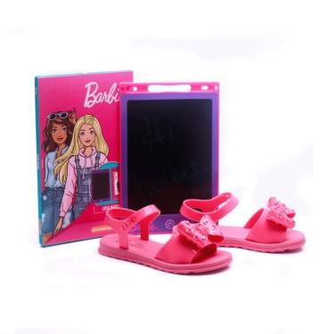 Imagem de Sandália Grendene Barbie Creative Rosa Escuro Ajustável Lousa Interativa