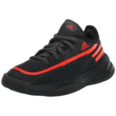 Imagem de adidas Tênis unissex adulto Front Court, Carbono/cinza/vermelho solar, 5.5 Women/4.5 Men