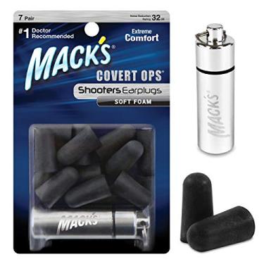 Imagem de Mack's Covert Ops Soft Foam Shooting Ear Plugs, 7 Pair Plus Travel Case - 32 dB High NRR, 37dB SNR - Comfortable Earplugs for Hunting, Tactical, Target, Skeet and Trap Shooting