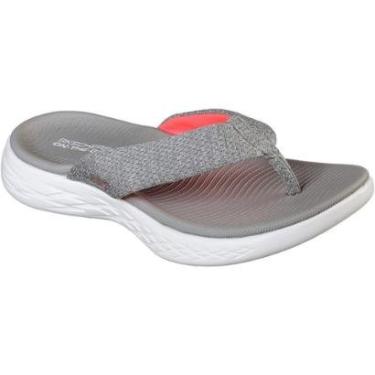 Imagem de Chinelo Feminino On The Go Goga Mat 15304 Skechers Cinza-Feminino