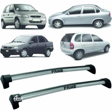 Imagem de Rack Teto Aluminio Prime Corsa Classic 4PTS Prata PR010