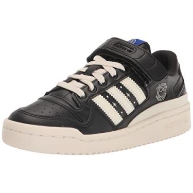 Imagem de adidas Originals Tênis infantil infantil Forum Low, Preto/creme branco/preto, 16