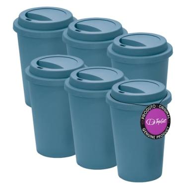 Imagem de Kit 6x Copos para Viagem 450 ml Jacarta TopGet (Azul)
