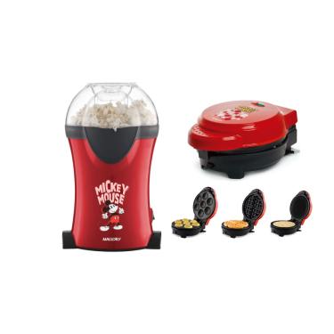 Imagem de Kit Mallory - Pipoqueira Mickey Mouse 1200W Vermelho 127V + Maquina De Cupcakes 3 Em 1 Mickey Mouse