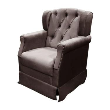 Imagem de Poltrona Cadeira De Amamentação Balanço Ternura Suede Star Confort Café