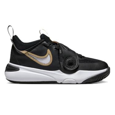 Imagem de NIKE Team Hustle D 11 Meninos DV8994-004, Preto/Metálico dourado e branco, 12 Little Kid