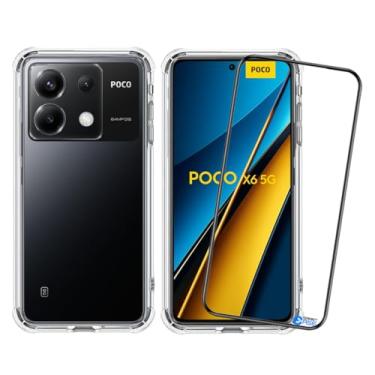Imagem de Kit Capa Capinha case Para Poco X6 Case Anti Impacto Transparente + Película De Vidro