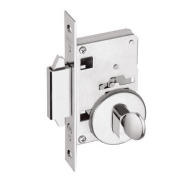 Imagem de Fechadura Porta Correr 2469 Redonda Banheiro Polida