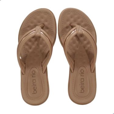 Imagem de Tamanco Feminino Beira Rio Casual Tira Larga Nude