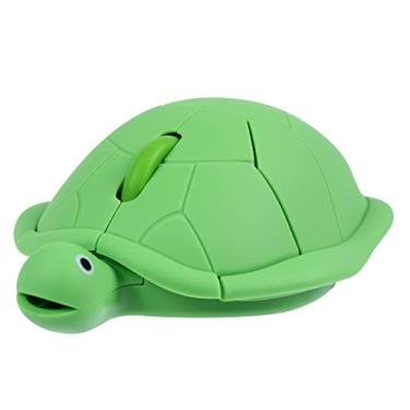 Imagem de Mouse sem fio fofo animal pequeno em forma de tartaruga mouse de computador para laptop, mouse USB silencioso sem fio, 3 botões, 1600 DPI, mouse de viagem para PC, notebook, MacBook crianças, meninas