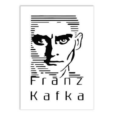 Imagem de Placa Decorativa Franz Kafka Autor Literatura Decoração Poster