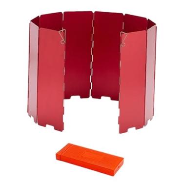 Imagem de Kokiya Protetor de vento para fogão, para-, dobrável, protetor de vento para fogão, mochila, Vermelho