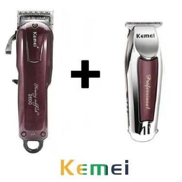 Imagem de Maquina Corta Cabelo Profissional km 2600 + Acabamento km 9163 oferta 