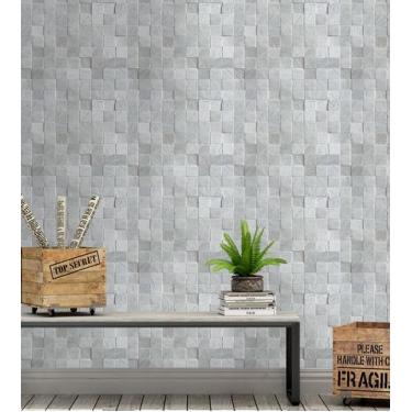 Imagem de Papel De Parede Adesivo Marmore Pedras Em Tons De Cinza - PAPEL E PARE
