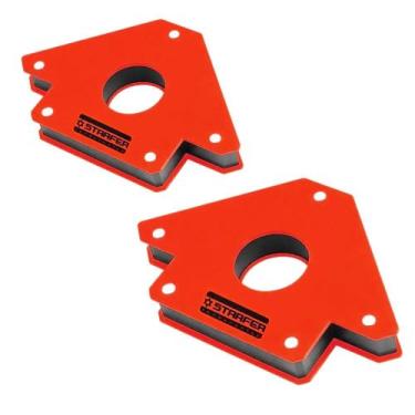 Imagem de Kit 2 Esquadro Magnético Triangular 22kg 4 Polegadas Soldador - STARFE