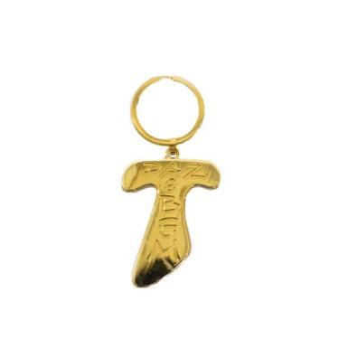 Imagem de Chaveiro De Metal Cruz Dourada Paz E Bem - Minas de Presentes, Chaveir