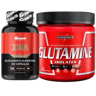 Imagem de Zma 120 Caps Growth + Glutamina Pura 300g Integralmedica