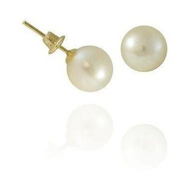 Imagem de Brinco De Ouro 18k Com Pérola Natural 7mm - RD Magazine
