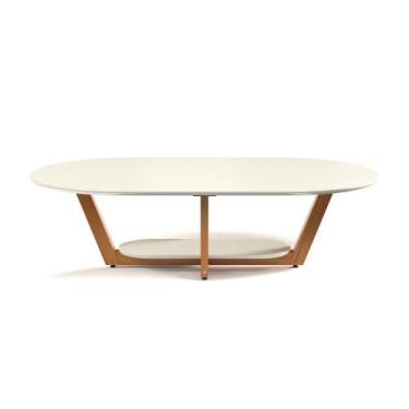 Imagem de Mesa De Centro Elegance MDF Off White Nature Tebarrot Móveis - Tebarro