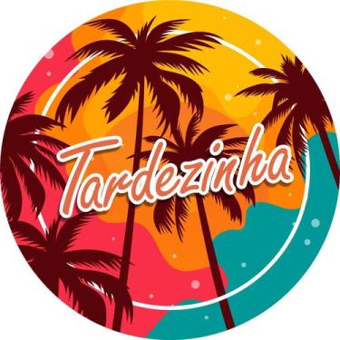 Imagem de Painel de Lona Redondo Tardezinha Coqueiros Contraste - Fabrika de Fes