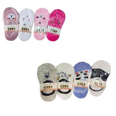 Imagem de Kit 10 Pares Meia Sapatilha Infantil Criança Kids  Algodão Purk Colori