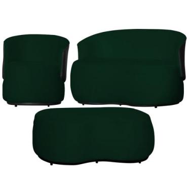 Imagem de Kit 1 Poltrona 1 Namoradeira e 1 Puff Grande Decorativo Estilo Orgânic