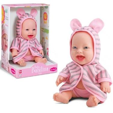 Imagem de Boneca Baby Babilina Roupão de Banho 23cm Vinil Articulada na Caixa Ba