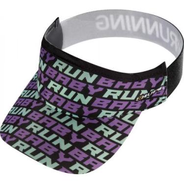 Imagem de Viseira para Corrida HUPI Run Baby Run, Preto, ÚNICO