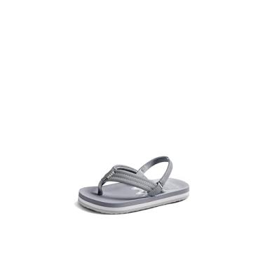 Imagem de REEF Chinelo infantil Ahi Beach para crianças pequenas, palmilha acolchoada macia, adequada à água, alça traseira, Cinza Groovy, 17