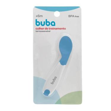 Imagem de Colher de Treinamento Papinha Infantil Azul - Buba 11840